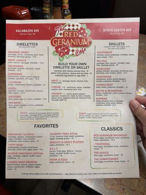 Menu photo 1 Red Geranium Cafe Wyoming, MI Menu photo 1 Red Geranium Cafe Wyoming, MI