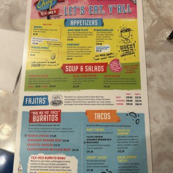 Chuy's - Menu - Tex-Mex Near Me - Columbus, Ohio
