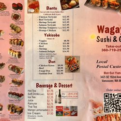Wagaya Sushi & Grill - Updated Menu 06/2022