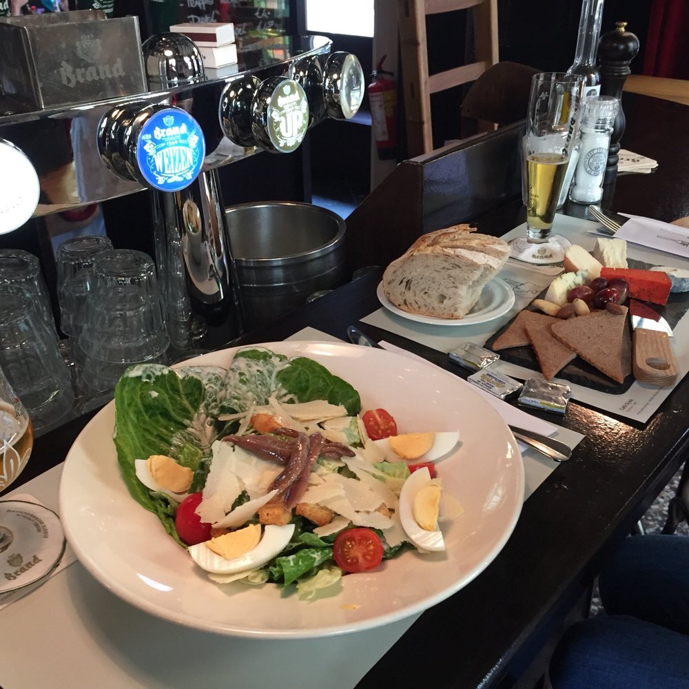 Ceasar salad & cheese plate