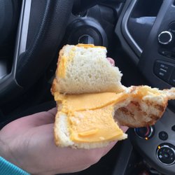 Tim Hortons - Just went to order my lunch so I can finish my 12 hour shift and this is what I get for  a grilled cheese not to happy !