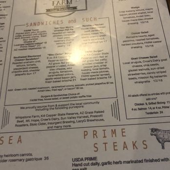 Farm Provisions - Menu - New American Near Me - Prescott, Arizona Farm Provisions - Menu - New American Near Me - Prescott, Arizona
