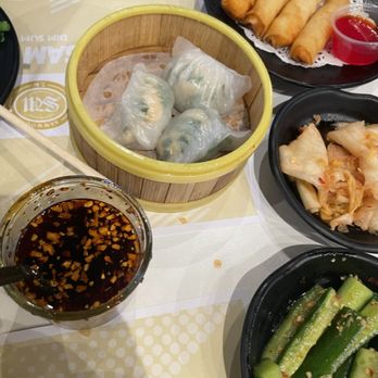 Sam Woo Cafe - Chili oil, shrimp & chive dumplings, dressed cucumbers - Desserts Near Me - Artesia, California Sam Woo Cafe - Chili oil, shrimp & chive dumplings, dressed cucumbers - Desserts Near Me - Artesia, California