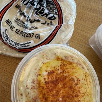 Zankou Chicken - 2 packs of Pita bread and hummus a reg order. - Mediterranean Near Me - Long Beach, California