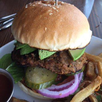 Modern Love - Modern burger (with added avocado) - Vegan Near Me - Omaha, Nebraska Modern Love - Modern burger (with added avocado) - Vegan Near Me - Omaha, Nebraska
