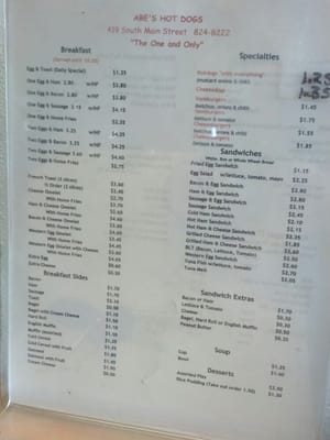 Menu photo 2 Abe's Wilkes Barre, PA Menu photo 2 Abe's Wilkes Barre, PA