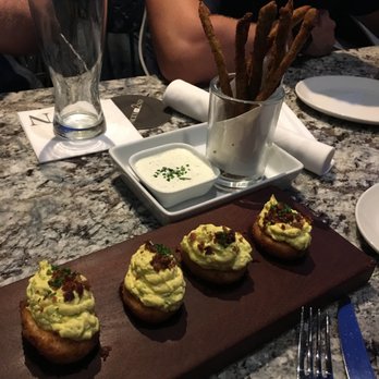 Nick's On 2nd - Bacon Deviled Eggs and Asparagus Fries - New American Near Me - Long Beach, California Nick's On 2nd - Bacon Deviled Eggs and Asparagus Fries - New American Near Me - Long Beach, California