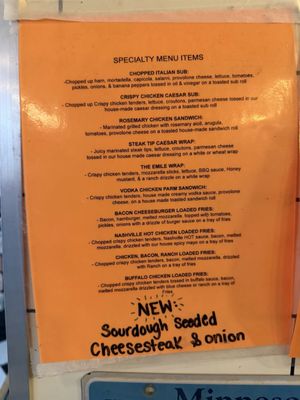Menu photo 1 Mickey's NY Pizza Derry, NH