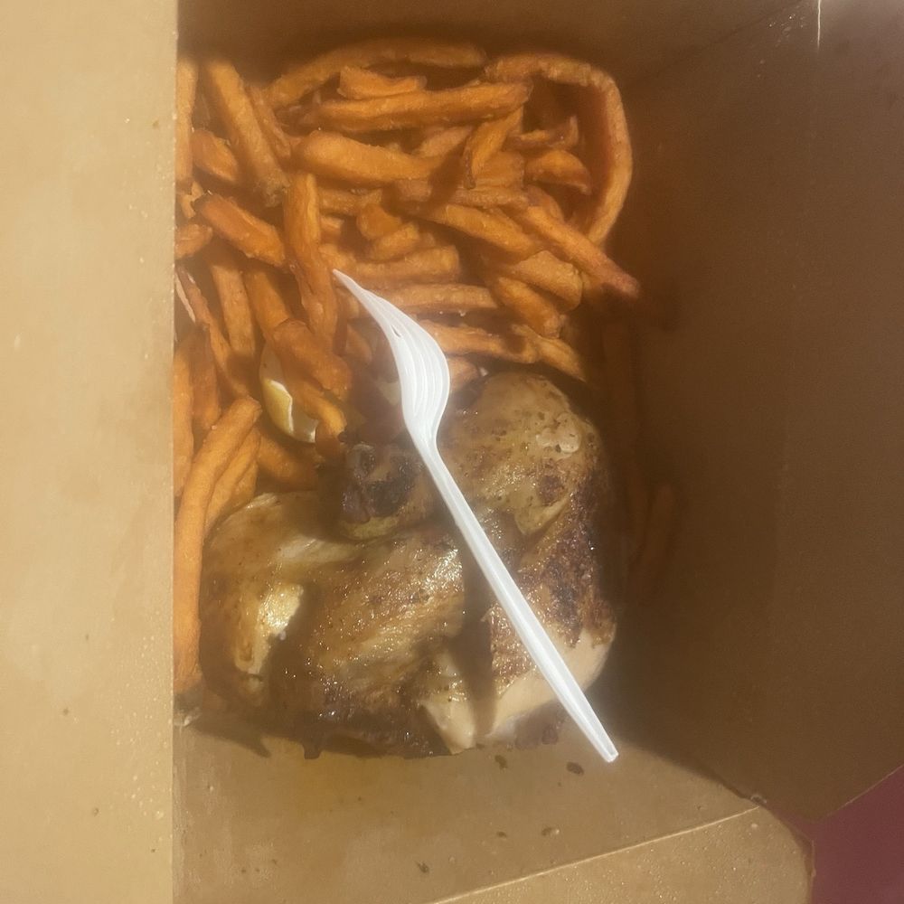 Le Chick - Sweet Potato Fries 1/2 Rotisserie Chicken - Cocktail Bars Near Me - Miami, Florida Le Chick - Sweet Potato Fries 1/2 Rotisserie Chicken - Cocktail Bars Near Me - Miami, Florida