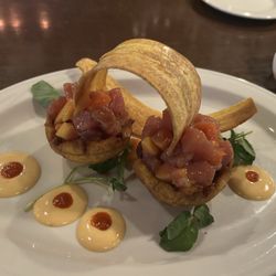 Otter Cove Restaurant and Bar - Tuna tartare in plantain baskets