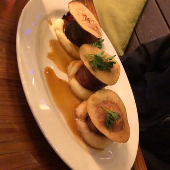Painted Pony - BACON WRAPPED DUCK this plating was beautiful and the taste was delish! - New American Near Me - Saint George, Utah Painted Pony - BACON WRAPPED DUCK this plating was beautiful and the taste was delish! - New American Near Me - Saint George, Utah