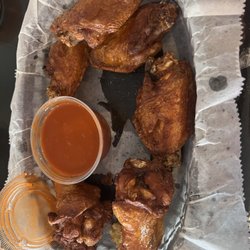 Bennett's Junction House - Bone in wings with buffalo sauce on the side