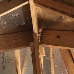 A Total Inspection - New construction: when you don't "nail it!" The roof rafter was pulling away from its ridge beam!