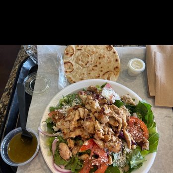 Kebab Grill - Chicken Shawarma Salad with Broiled Chicken - Mediterranean Near Me - Madera, California