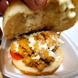 Captain JJ Fish& Chicken - Chicken Sandwich With Tomato, Onion, & Mayo (No Lettuce)