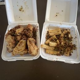 Salt and pepper Chicken Wings Salt and Pepper Tofu Salt and pepper Chicken Wings Salt and Pepper Tofu