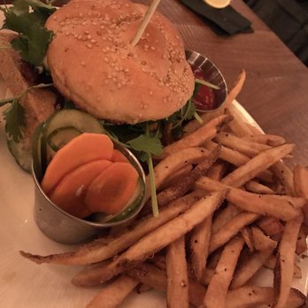Nosh - Asian tofu burger - New American Near Me - Rochester, New York Nosh - Asian tofu burger - New American Near Me - Rochester, New York