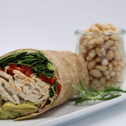 Lunchbox - Mediteranean Turkey Wrap with basil, hummus & red peppers.