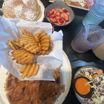 Haven Haus Cafe - Chicken N Waffle Breakfast Enchiladas 3 Pancakes - Breakfast & Brunch Near Me - Rancho Cucamonga, California Haven Haus Cafe - Chicken N Waffle Breakfast Enchiladas 3 Pancakes - Breakfast & Brunch Near Me - Rancho Cucamonga, California