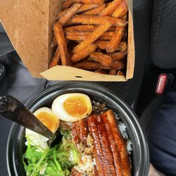 Dango Chicken - Eel don and Sweet Potato Fries