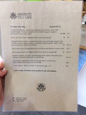 Menu photo 4 Grassroots Deli Cafe Port Campbell, VIC