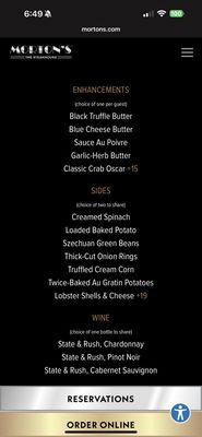 Menu photo 5 Morton's The Steakhouse Fort Lauderdale, FL Menu photo 5 Morton's The Steakhouse Fort Lauderdale, FL