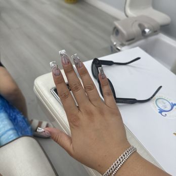 Tiktok Lounge - Chrome design by Tony! Super cute - Nail Salons Near Me - Milpitas, California Tiktok Lounge - Chrome design by Tony! Super cute - Nail Salons Near Me - Milpitas, California
