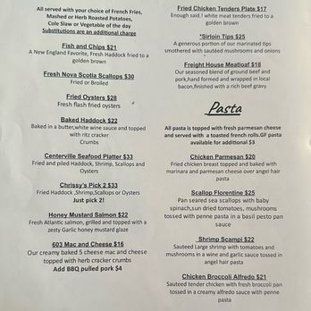 Mountainview Station - Menu 2.23.25 - American Near Me - Center Ossipee, New Hampshire