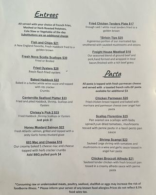 Menu photo 4 Mountainview Station Center Ossipee, NH
