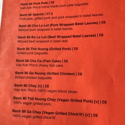 Panda Panda - Banh mi menu (04/2022)