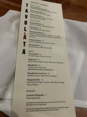 Menu photo 3 Tavolàta Boise, ID Menu photo 3 Tavolàta Boise, ID