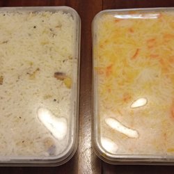 Monash Curry n Tandoor - White Rice and Coconut Rice. One for me. One for my friend.