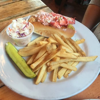 Barking Crab - Lobster roll with regular fries. - Seafood Near Me - Boston, Massachusetts