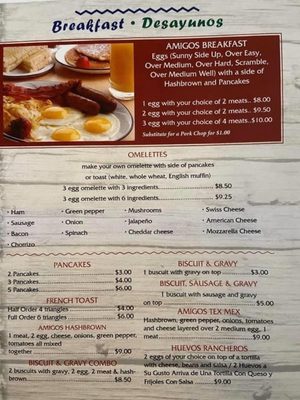 Menu photo 5 Los Amigos Restaurant Lake Dallas, TX