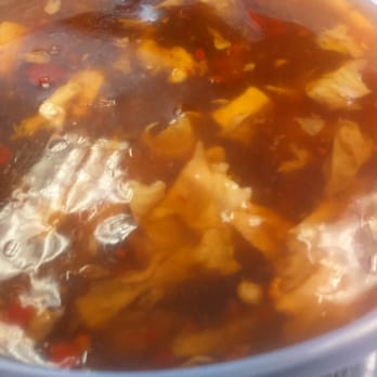 Golden Pot - Nasty hot and sour soup. Way to spicey - Chinese Near Me - McKinney, Texas