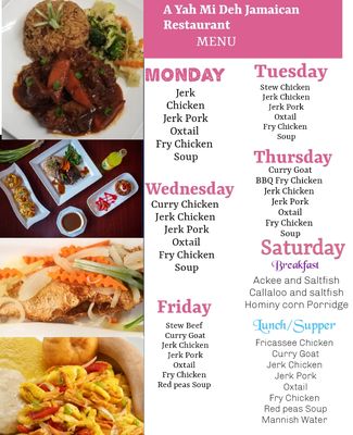 Menu photo 1 A Yah Mi Deh Jamaican Restaurant Edmonton, AB