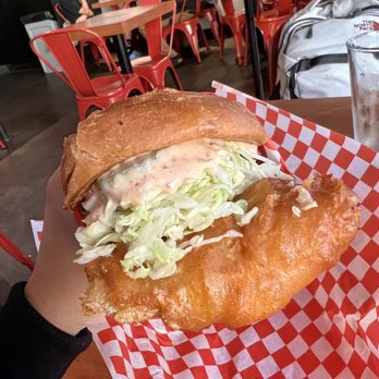 Hotbird - Mild fish sandwich- filet is huge! - Comfort Food Near Me - Oakland, California