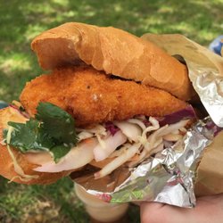 City Edge Cafe - Vietnamese Chicken Schnitzel roll $10