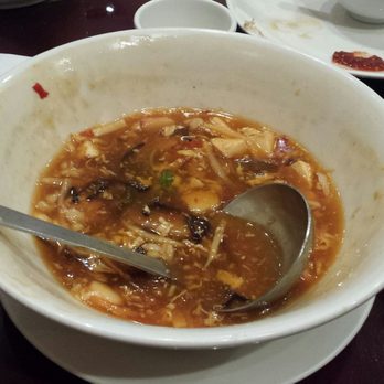 Golden Asian Cuisine - Large seafood hot and sour soup (9.95).  It was full to the brim but we had two rounds before I remembered to take a picture. - Asian Fusion Near Me - Toronto, Ontario