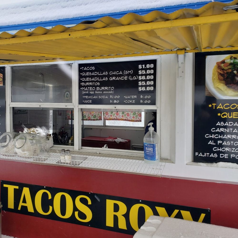 Tacos Roxy - a taco stand with menus - Street Vendors Near Me - Salt Lake City, Utah Tacos Roxy - a taco stand with menus - Street Vendors Near Me - Salt Lake City, Utah