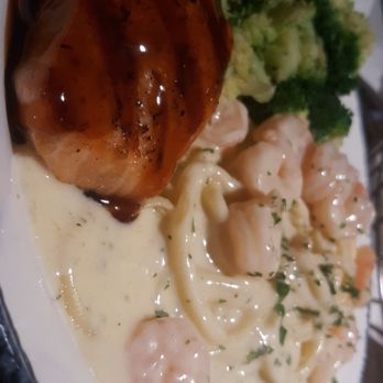 Red Lobster - Bar area. Pick two menu, salmon and shrimp alfredo. - Seafood Near Me - Matteson, Illinois Red Lobster - Bar area. Pick two menu, salmon and shrimp alfredo. - Seafood Near Me - Matteson, Illinois