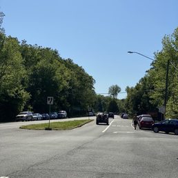 Cars lined up on the road due to corona related closure of parking lots Cars lined up on the road due to corona related closure of parking lots