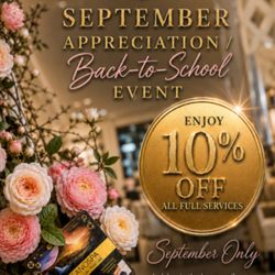 3 Thirty 3 Nail Bar - Brea - September is for YOU! Enjoy 10% OFF all full services all month long. Come relax, recharge & let us pamper you!