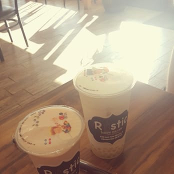 Rustic Bubble Tea Cafe - Lychee and guava snowbubbles with lychee bursting boba! Amazing! - Bubble Tea Near Me - Albuquerque, New Mexico