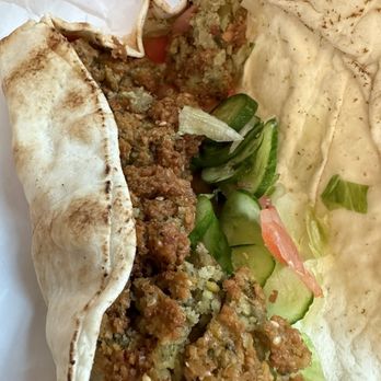 Egyptian Bites - Falafel with pickles tomato lettuce and either hummus or Taziki - Egyptian Near Me - Buffalo, New York