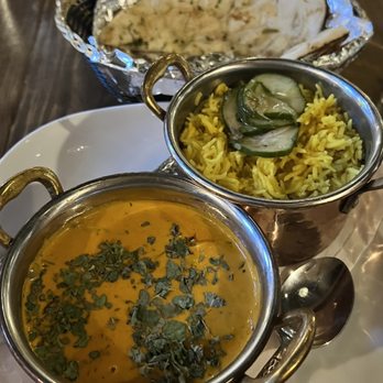The Nomad - Butter chicken, basmati rice, tandoori grilled Naan - Tapas/Small Plates Near Me - Hillsborough, North Carolina