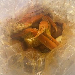 Snow Crab Legs, boiled egg, corn, potatoes and sausage Snow Crab Legs, boiled egg, corn, potatoes and sausage