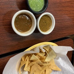 Complimentary chips and salsa Complimentary chips and salsa