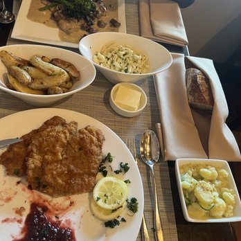 Naschmarkt - Campbell - Classic Wiener Schnitzel with Austrian Side Potato Salad - Austrian Near Me - Campbell, California Naschmarkt - Campbell - Classic Wiener Schnitzel with Austrian Side Potato Salad - Austrian Near Me - Campbell, California