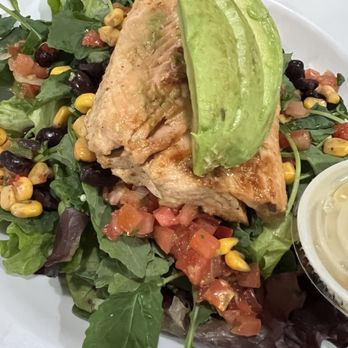 Wahoo's Fish Taco - Kale salad with salmon - Seafood Near Me - Foothill Ranch, California